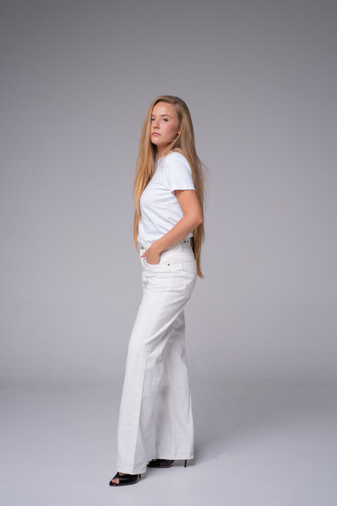 Jean droit blanc