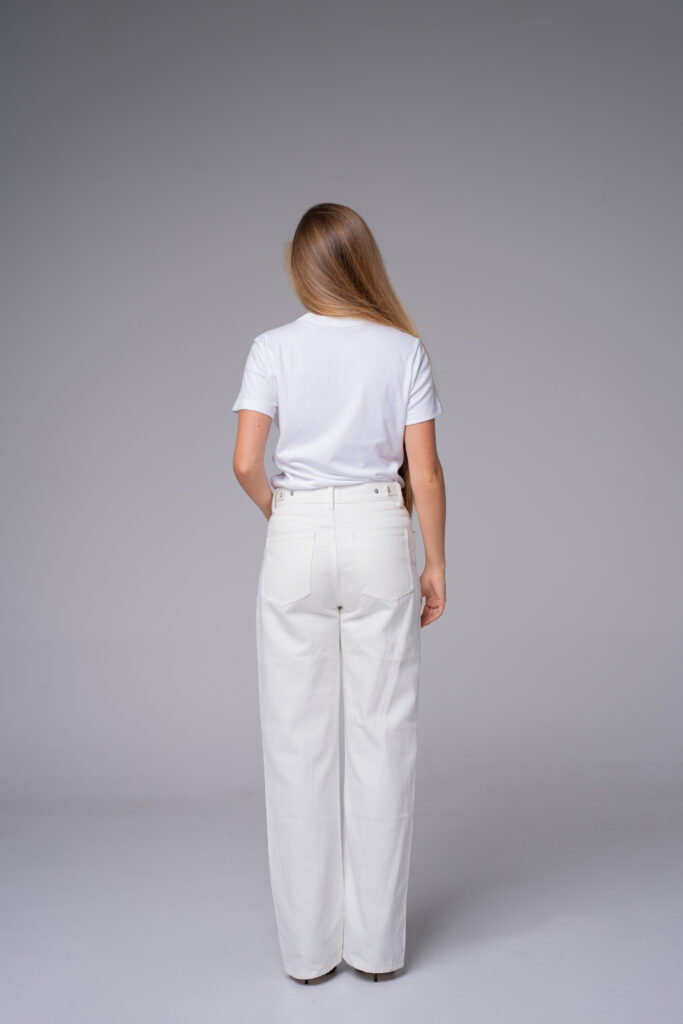 Jean droit blanc