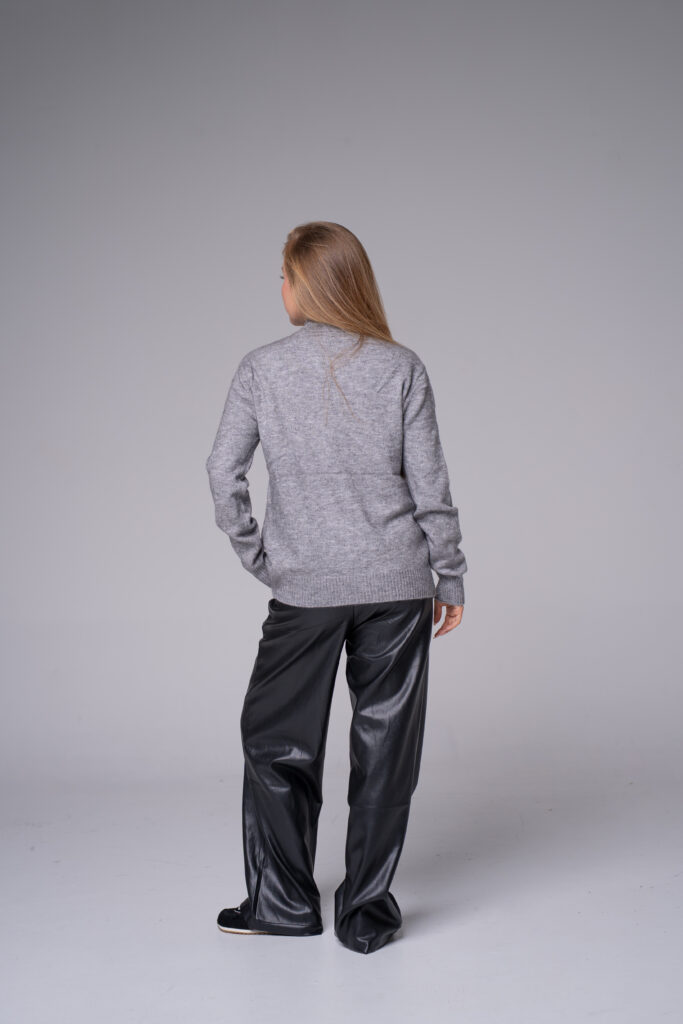 Gilet zippé en maille torsadée – vue 2