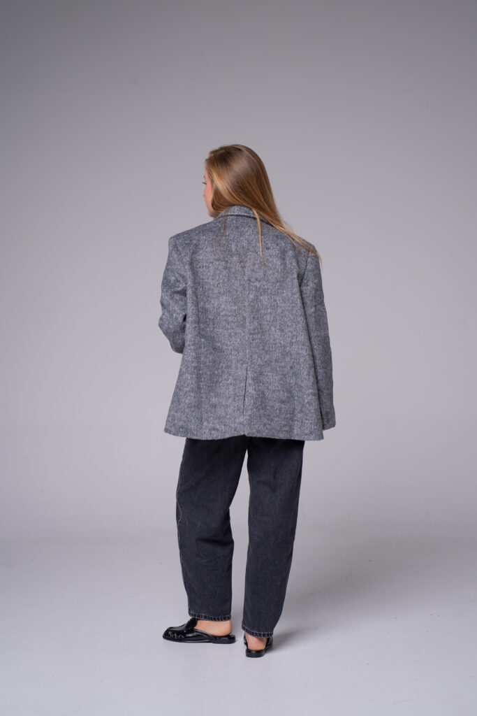 Blazer texturé gris