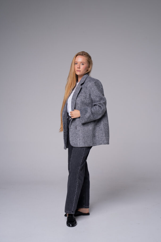 Blazer texturé gris
