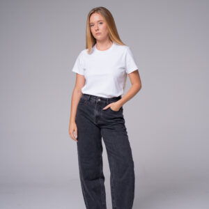 Jean barrel gris