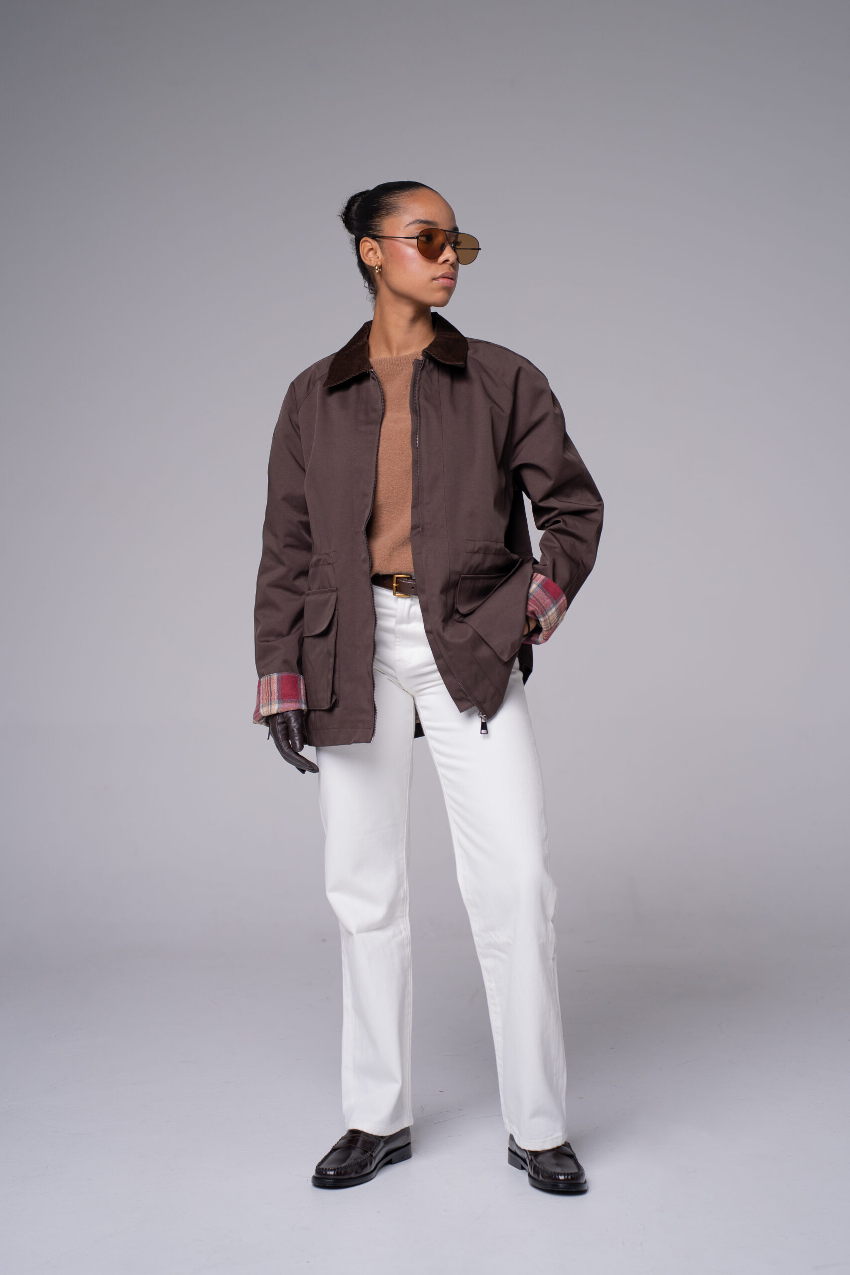 Veste à col en velours côtelé – photo 1