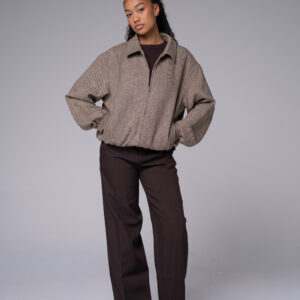 Blouson texturé zippé