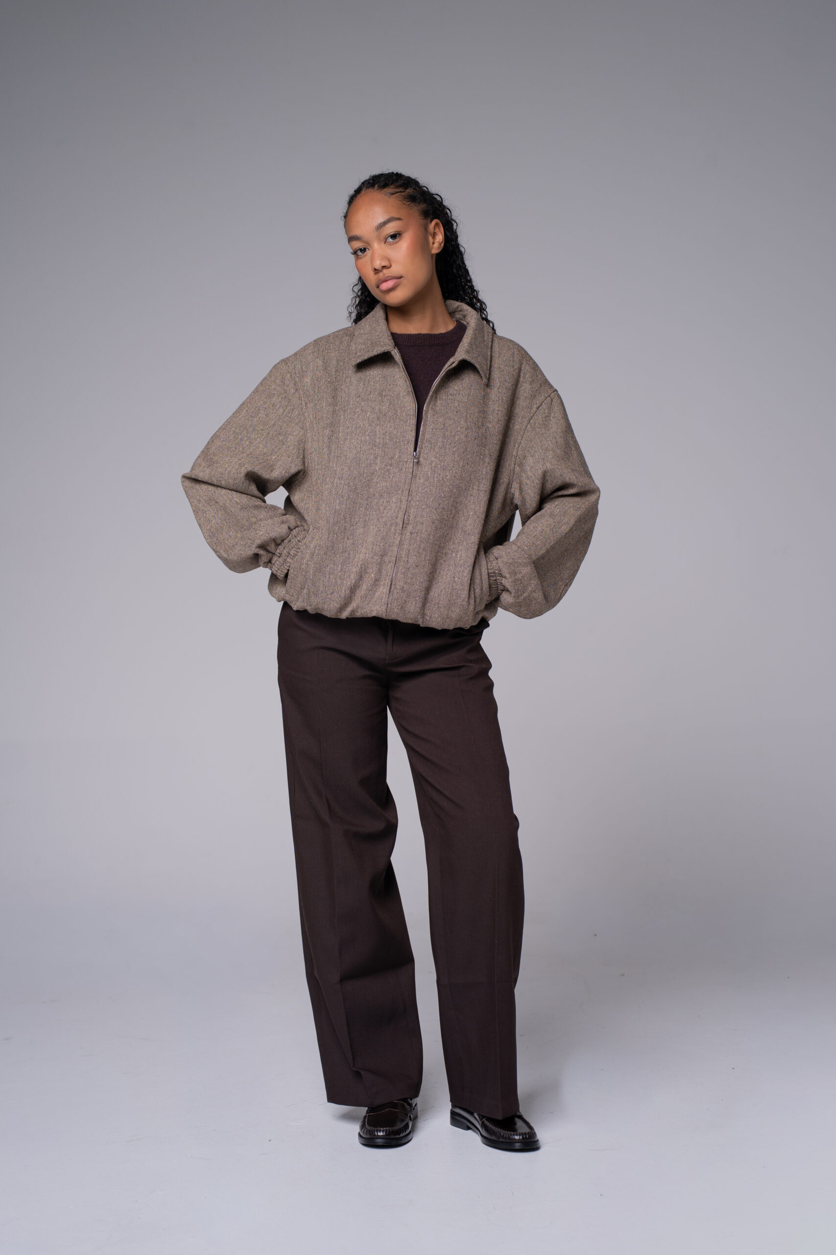 Blouson texturé zippé – photo 1