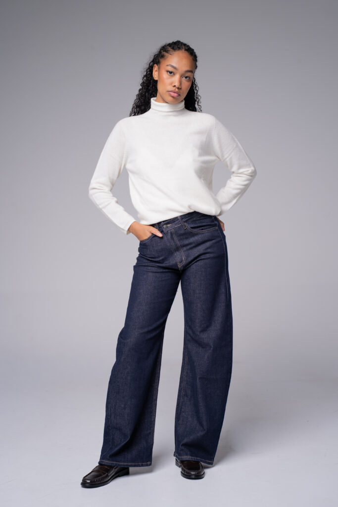 Pull col roulé en laine