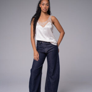 Jean brut large taille haute