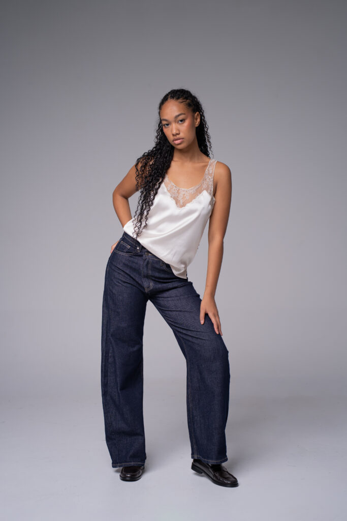 Jean brut large taille haute – vue 2